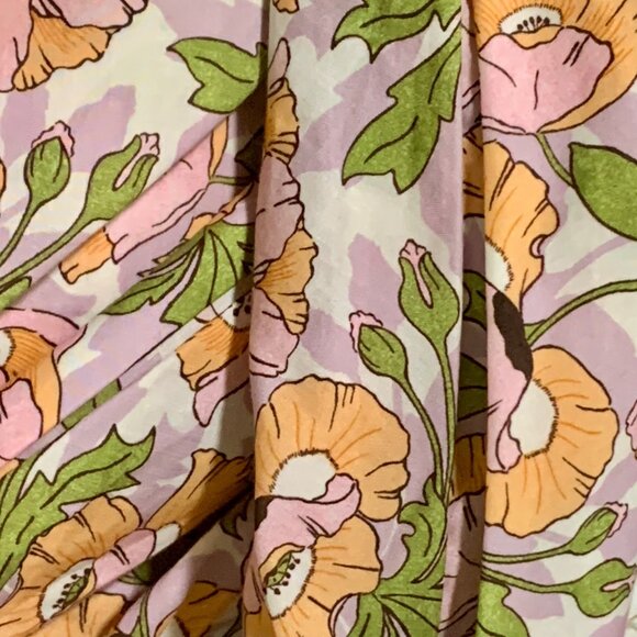 J. Crew Floral 3/4 Sleeve Mini Dress Smocked-waist Liberty® Butterfield Poppy - Picture 7 of 13